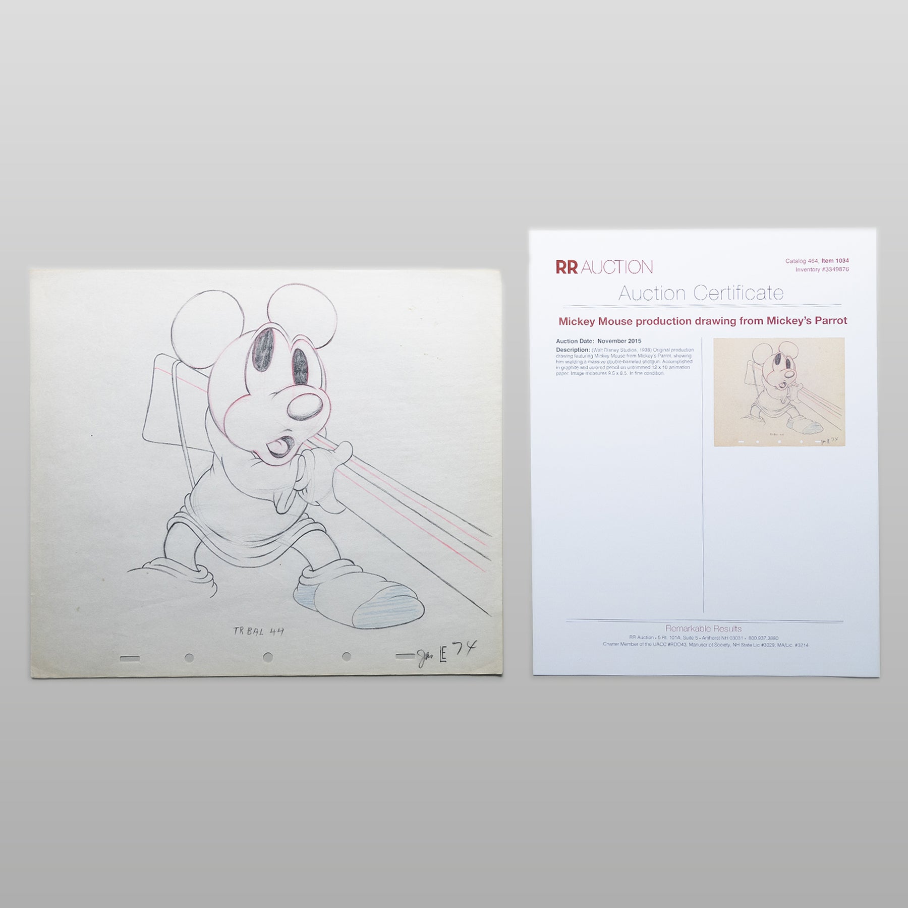 ミッキーマウスの鉛筆画