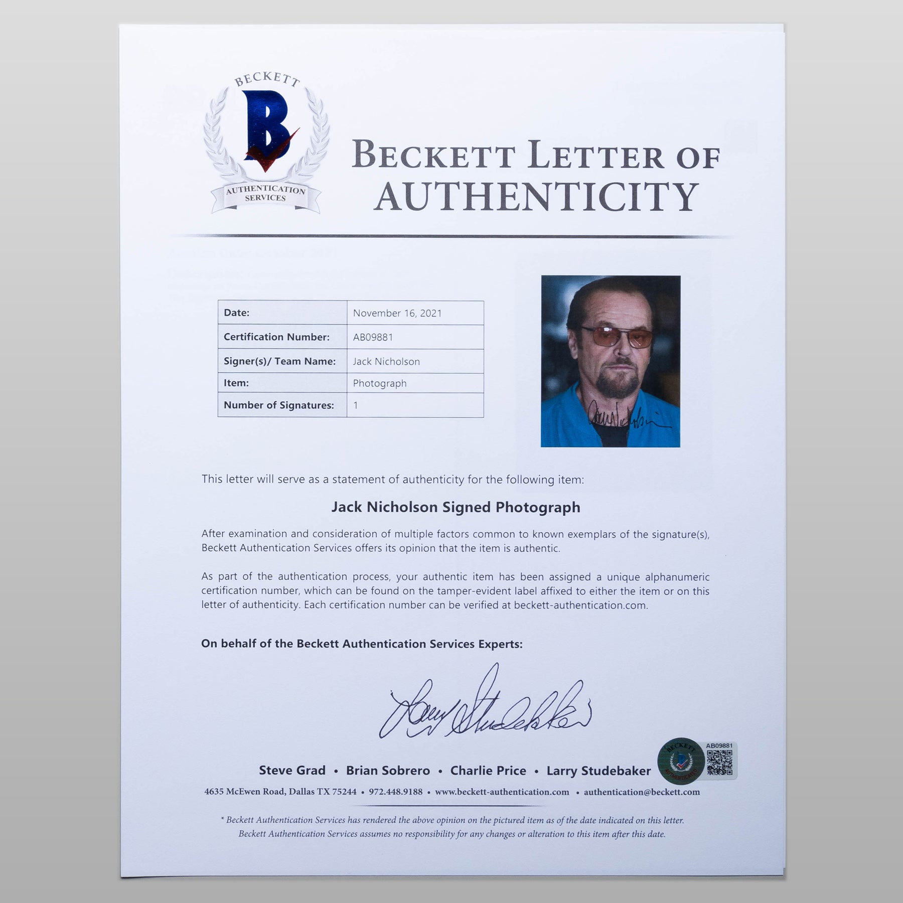 ジャック・ニコルソン