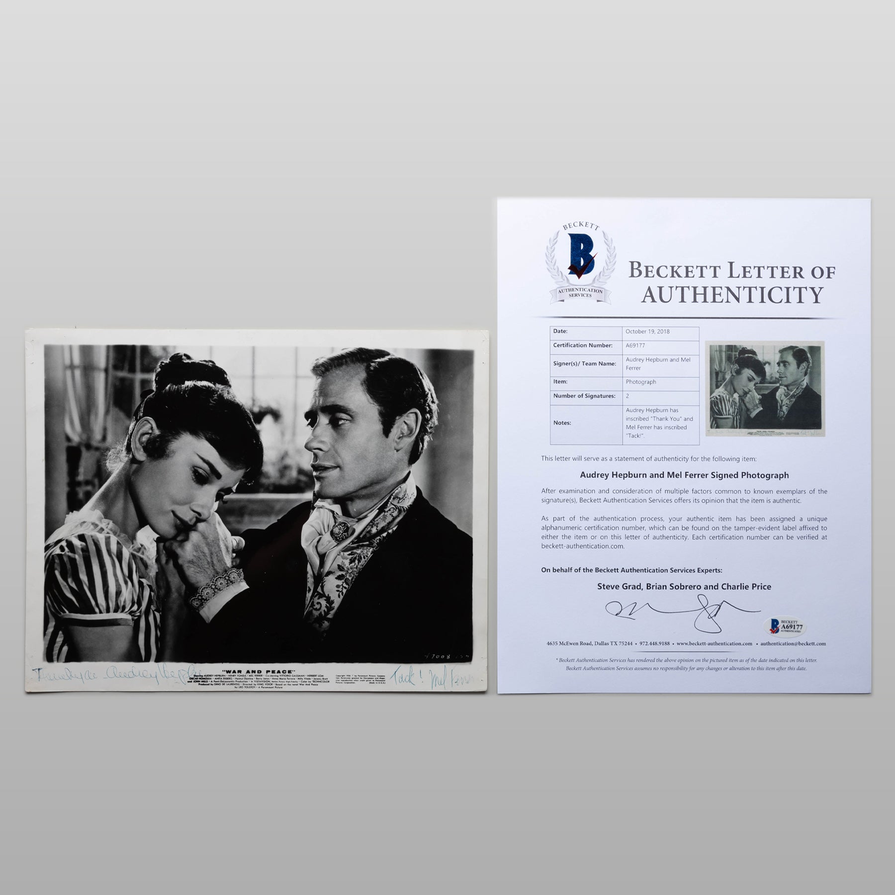 オードリー・ヘプバーン/メル・ファーラー